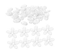 HAMPPLIES 100 Pairs Transparent Nose Pads for Glasses Soft Plastic Cushion Replacement Eyeglass Nose Pieces Flat Insert for Comfortable Daily Wear Students Office Use