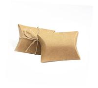 HAMPPLIES 100pcs Kraft Paper Pillow Box Small Boxes for Wedding Christmas Decorations Craft Paper Empty