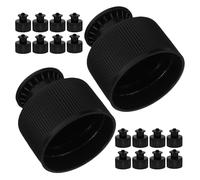 HAMPPLIES 100pcs Push Pull Caps Leakproof Bottle Sealing Caps Plastic Sports Water Bottle Replacement Tops for Cosmetic Liquid Storage and Easy-use Black Plastic Covers