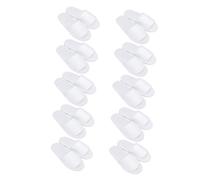 HAMPPLIES 10pairs Disposable Slippers Hotel Slipper Useful One Indoor Travel Sandals for Guest Bathroom Home Use White