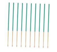 HAMPPLIES 10Pcs Bamboo Ear Wax Removal Tools Ear Cleaning Sticks with Non Slip Handles Green