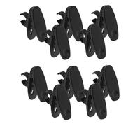 HAMPPLIES 10pcs Black 10mm Lapel Mic Clip Rotatable Clip-on Microphone Holder for Broadcast and Presentation Settings