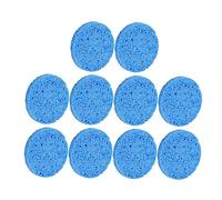 HAMPPLIES 10pcs Blue Facial Cleaning Sponges Natural Wood Pulp Makeup Remover Puff Compressed Cosmetic Sponge for Deep Cleansing and Stubborn Makeup Removal Suitable for All Skin Types