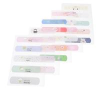HAMPPLIES 10Pcs Cartoon Adhesive Bandages Breathable Skin-Friendly Wound Plasters with Absorbent Pads for Fingers Elbows Cute Cat Fruit Owl Sakura Weather Designs