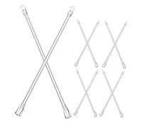 HAMPPLIES 10pcs Clear Blind Wand Replacement with Hook Vertical Curtain Rod for Cordless Shades PP Plastic Window Stick with Comfortable Grip and User Friendly Hanging Hook