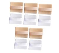 HAMPPLIES 10pcs Dual Sided High Density Makeup Powder Puff with Strap for Loose and Pressed Powder Wet and Dry Use Soft Synthetic Sponge for Foundation Mineral Blush Face Cosmetics
