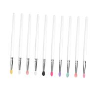 HAMPPLIES 10pcs Eyeshadow Brush for Women Transparent Handle Silicone Lip Brush Portable Lightweight Makeup Tool Natural Finish for Sensitive Skin for Travel Parties Weddings Daily Use