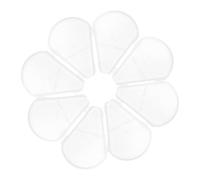 HAMPPLIES 10pcs Fan Shaped Brush Protection Cases for Makeup Brushes Plastic Covers with Dustproof Design Travel-friendly Cosmetic Guards for Powder Bronzer Blush