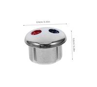 HAMPPLIES 10pcs Faucet Handle Indicators Hot and Cold Temperature Markers Abs Caps Quick Installation Compatible with Standard Kitchen Sink Handles Replacement Labels