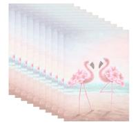 HAMPPLIES 10pcs Flamingo Decorative Letter Writing Paper Vintage Style Stationery for Calligraphy Notes Invitations and Crafting with Elegant Classic Design
