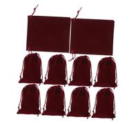 HAMPPLIES 10pcs Flannel Storage Bags Drawstring Bags for Jewelry Small Flannel Pouches for Bracelets Party Treat Birthday Party Favors