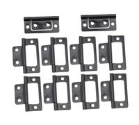 HAMPPLIES 10pcs Matte Black Iron Door Hinges Self Closing Heavy Duty Cabinet Hinges with Mother and Structure Easy Install for Furniture Kitchen Cupboards Jewelry Boxes