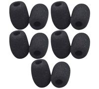 HAMPPLIES 10pcs Mini Microphone Windscreen Covers Lightweight Sponge Mic Covers for Lapel Headset Microphones Sound Insulation for Teaching Speech Conferences