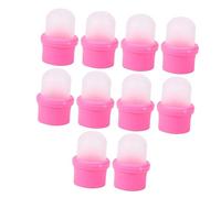 HAMPPLIES 10PCS Nail Polish Removing Covers Soak Off Caps PP Material Tight Fit for Manicure Nail Polish Removers Reusable for DIY and Salon Use