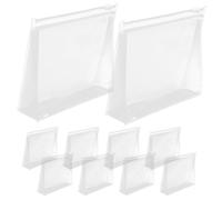 HAMPPLIES 10pcs Toiletry Bags for Travel with PVC Material and Easy Access Design Travel Cosmetic Bags Essentials and Outdoor Use