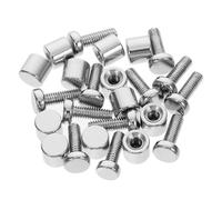 HAMPPLIES 12 Sets Metal Standoff Screws for Glass Signs and Acrylic Photo Frames, Nickel Electroplated with Fine Craftsmanship, Support Heavy Weights, for Outdoor and Company Sign Mounting