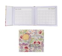 HAMPPLIES 120-color Nail Art Display Chart Book with Gel Polish Tips, Manicure Color Palette Board with Floral Pattern, Portable Nail Colors Showcase for Salon and Home Use