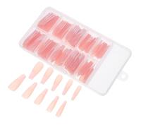 HAMPPLIES 120pcs Long Ballet French Glue On Nails for Women False Nail Tips Manicure Supplies Fake Set for Wedding Birthday Reusable Artificial Extensions