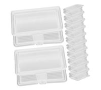 HAMPPLIES 12pcs Clear Small Plastic Candy Boxes with Rounded Edges Reusable Trinket Storage Cases for Wedding Birthday Travel Jewelry Party Supplies Organizer