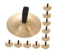 HAMPPLIES 12pcs Hand Cymbals Small Copper Finger Zills Lightweight Percussion Instrument for Early Music Education School Lessons Dancing Props Party Performances