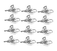 HAMPPLIES 12pcs Heart Shaped Mini Padlocks with Keys Small Iron Cabinet Drawer Locks for Luggage Suitcase Travel Bags Backpacks Secure Storage Boxes and Briefcases