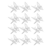 HAMPPLIES 12pcs Hollow Flutter Butterfly Hair Clip Metallic Clips for Hair Beautiful Butterflies Barrettes for Women for Party Occasions