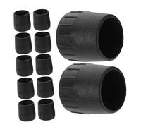 HAMPPLIES 12pcs Instrument Accessories Rubber Mic Feet Protectors Cap Tip Bottom Pads Replacement Mic Feet Stand Protectors Guitar Stand Leg Pad Caps Black