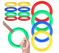 HAMPPLIES 12PCS Leash Ropes Round Handles, Multi-Color Safety Walking Ropes for Preschool and Kindergarten, Anti-Lost Wrist Leashes for Transition and Outdoor Use