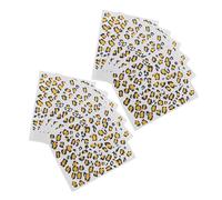 HAMPPLIES 12pcs Leopard Print Temporary Tattoos Stickers for Adults, Transfer Paper Material, Suitable for Skin Types, Trendy and Realistic Animal Design for Halloween and Daily Styling
