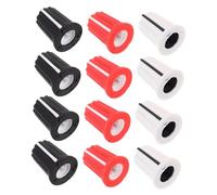 HAMPPLIES 12pcs Plastic Electric Guitar Potentiometer Control Knobs for Precise Audio Adjustment and Enhanced Control Replacement Parts Suitable for Amplifiers and Mixers in Studio