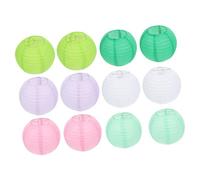 HAMPPLIES 12Pcs Round Chinese Paper Lanterns Decorative Reusable Party Hanging Lights for Year Wedding Birthday Spring Festival Celebration