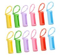 HAMPPLIES 12Pcs Silicone Sleeve Protective Cover for Essential Oil Bottles Roller Bottle Case with Colors Leak-Resistant Holder for Travel and Daily Use