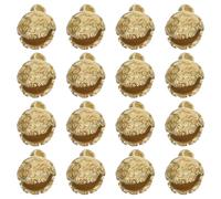 HAMPPLIES 12pcs Tiny Antique Brass Bell Charms for Jewelry Making Lightweight Small Jingle Bells for Necklace Bracelet Keychain DIY Crafts with Traditional Chinese Pattern