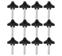 HAMPPLIES 12Pcs Toilet Commode Thumb Screws Replacement Set for Bedside Commode Chair Legs Threaded Hand Fastener Screws for Bathroom Wheelchair Seat Maintenance