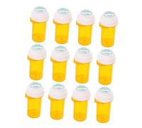 HAMPPLIES 12pcs Travel Medication Organizer Case Pill Containers for Personal Use Lightweight and Portable Vials for Medication Storage for Small Items and Capsules