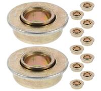 HAMPPLIES 12PCS Wheelchair Front Fork Bearings Heavy Duty Steel Swivel Turntable Plates for Walker Scooter Front Caster Wheel Replacement with High Strength Support and Precision Performance