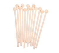 HAMPPLIES 12pcs Wooden Xylophone Mallets Percussion Sticks Durable Natural Wood Handles with Ball Heads for Glockenspiel Cow Bell and Beginners Music Instruments