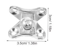 HAMPPLIES 12pcs Zinc Alloy Corner Shelf Brackets with Plated Finish Joint Fasteners for Cabinets Furniture Board Fixation Floating Shelf Mount Hardware Accessories