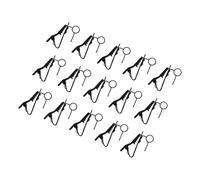 HAMPPLIES 15pcs Sturdy Metal Microphone Clip Holder for Lapel Lavalier Mics Shirt Clip Microphone Accessories Lightweight Design for Professional Audio Recording