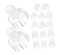 HAMPPLIES 16pcs Cleanser Head Cover Beauty Machine Head Skin Care Tool Tip Pore Suction Tip Replacement Facial Skin Treatment Blackhead Vacuum Face Wash Tool Plastic Transparent