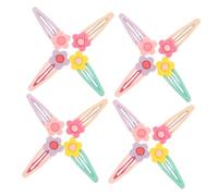 HAMPPLIES 16pcs Flower Hair Clips for Women and Cute Floral Barrettes Soft Clay Candy Colored Korean Style Hair Accessories for Daily Styling and Gift Versatile for Teens Adults