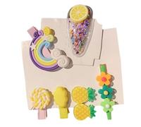 HAMPPLIES 18pcs Colorful Rainbow Hairpin for Bobby Pins and Fashion Barrettes Soft No-hurt Clips Multiple Bright Colors for Hair Styling and Dress Matching Random Color