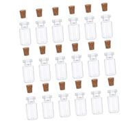 HAMPPLIES 18pcs Glass Bottles with Cork Stoppers DIY Mini Wishing Bottles for Crafts Jewelry Making Party Decorations Gift Ideas