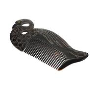 HAMPPLIES 1pc Premium Ox Horn Comb Black Color Hairdressing Tool for Scalp Massage Smooths Hair Relieves Itching Durable Natural Material for Friends Family