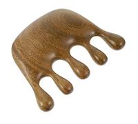 HAMPPLIES 1Pc Sandalwood Wide Tooth Comb Natural Static Hair Styling Tool Creative Scalp Massage Comb for Hair Care Durable Skin Friendly Design
