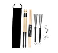 HAMPPLIES 1set Drum Brush Sticks Tuning Key and Storage Bag Professional Drumsticks Kit for Percussion Instruments for Practice and Performance