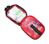 HAMPPLIES 1set Outdoor Emergency Kit Portable Red Bag Zipper Design for Travel Camping and Outdoor Activities Easy for Essentials and Medical Supplies