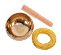 HAMPPLIES 1set Singing Bowl Meditation Sound Bowl with Cushion Stick for Yoga Healing and Relaxation for Meditation Spaces and