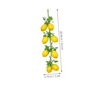 HAMPPLIES 2 Bunches Artificial Lemon Garland Faux Greenery Vine with Lemons and Leaves Crack-resistant Fruit Decoration for Home Garden Wedding Party Versatile Wall Art and Centerpiece