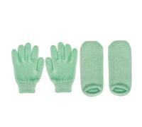 HAMPPLIES 2 Pairs Moisturizing Spa Gloves for Hands and Feet Exfoliating Gel Beauty Care Gloves for Adults Skin Nourishment and Hydration